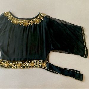 Vintage 100% Silk Flowy Top - Made in India